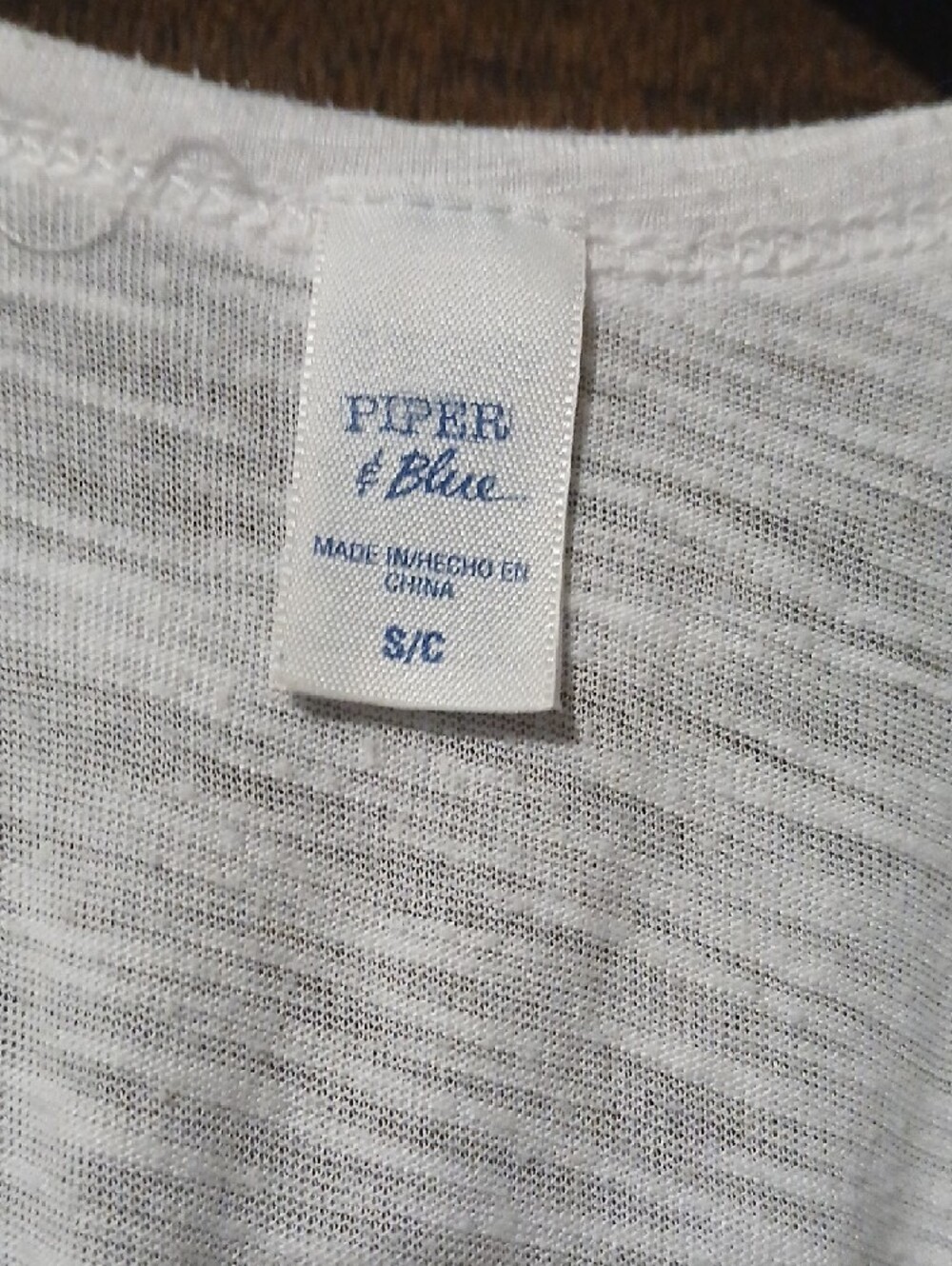 Piper & Blue White Slub Racerback Tank - Picture 3 of 3